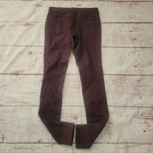 Rag & Bone Wine Coated Skinny Jean Legging Size 26 - Picture 4 of 6
